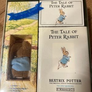 New Vintage My Peter Rabbit Play boxset- book/plush toy/audio cassette
